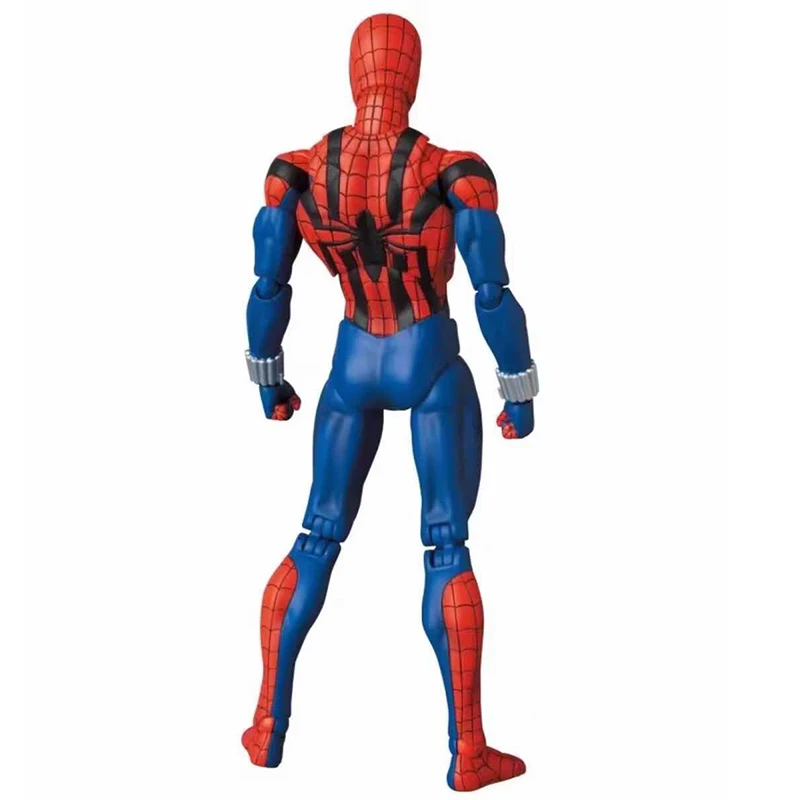 Spiderman Mafex 143 Classic Costume Anime Figure Ver Miles Morales Spider-Man Action Figure Figurine Toys Kids Xmas Gift