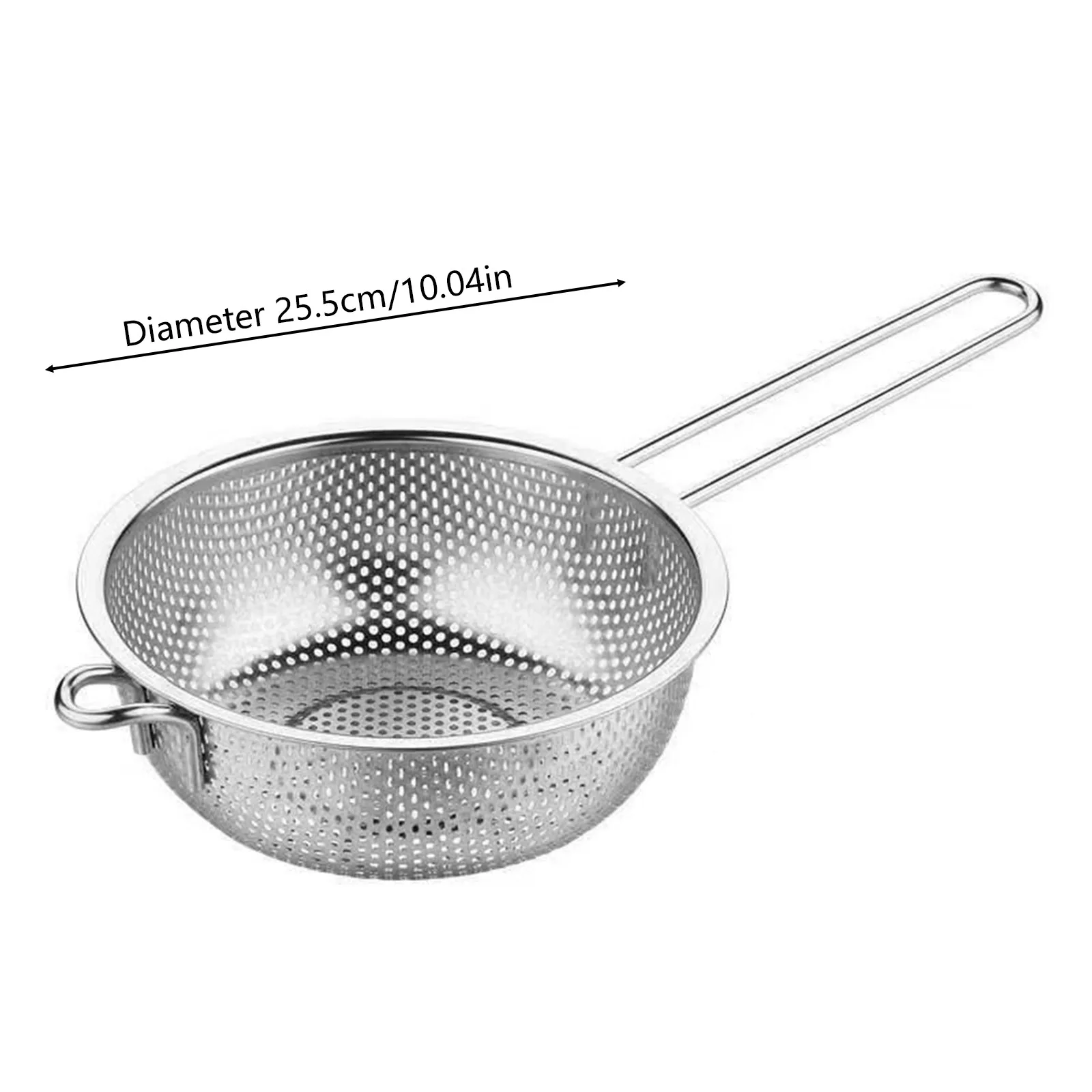 Stainless Steel Single Handle Basket Dense Hole Colander Vegetable Washing Basket Multi-purpose Kitchen Basin organizers storage 6