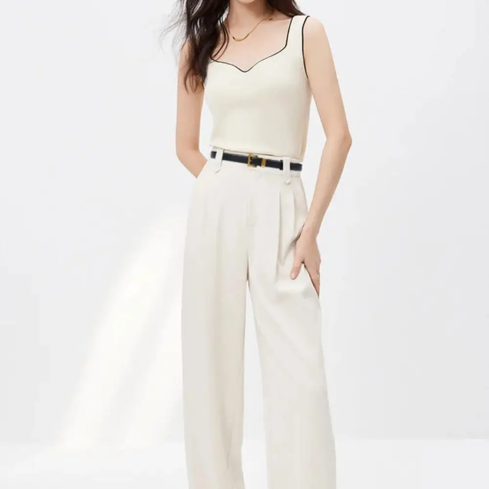 Einfacher quadratischer goldener Schnallen gürtel für Damen vielseitiger Mode bund aus echtem Leder – Detail 4