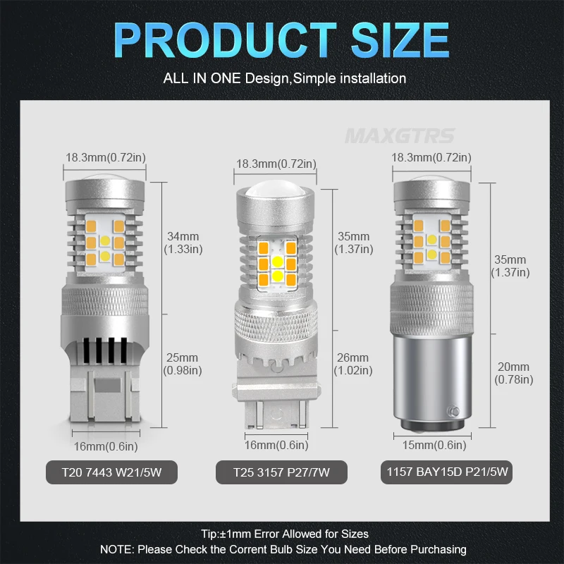 2x T25 3157 3156 P27/7W 1157 7443 W21/5W  ÷   ȣڻ  ġ  LED DRL  õ  