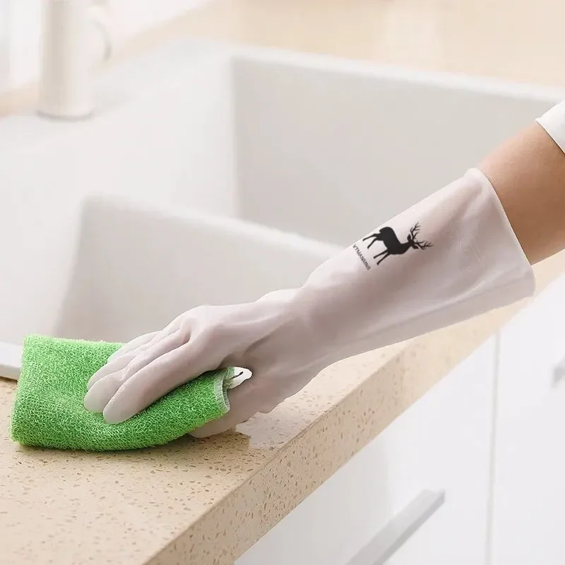 Housework Cleaning Gloves Kitchen Laundry Dishwashing Gloves Rubber cleaning gloves
