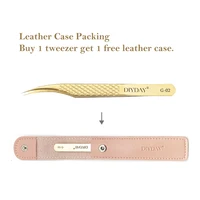 DIYDAY Anti-slip Eyelash Extension Tweezers Stainless Steel Fiber Tip Lashes Precision Tweezer for Makeup Tools 2