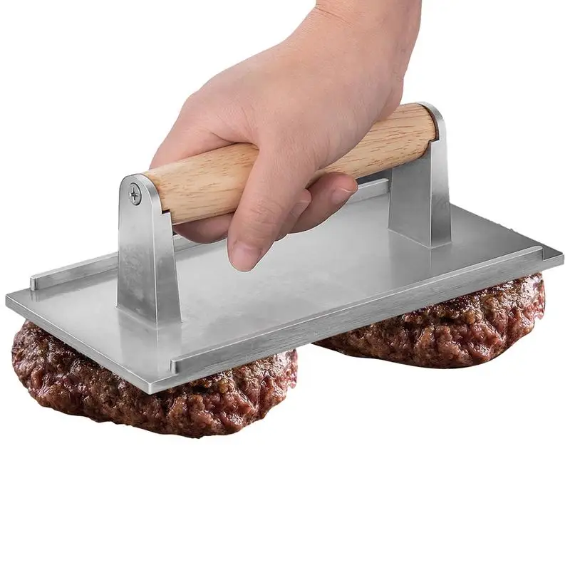 

Stainless Steel Hamburger Press Meat Plate Press Round Square Steak Meat Press Meat Press Non-Stick Heavy-Duty For Griddle