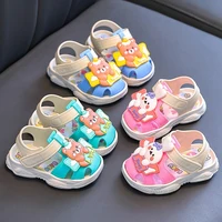 Baby Cartoon Rabbit Bear Sandals Summer Boys Kids Clogs Shoe Home Infant Children Crash Prevention Soft Sole Girls Walking Shoes 1