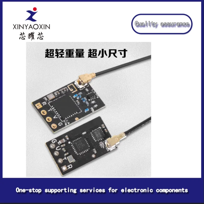 Récepteur ELRS Crossover installé sur un drone FPV, prêt pour le vol avec firmware 3.3.0.