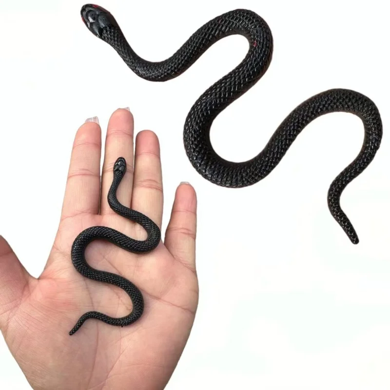 10cm 15Pcs Fake Rubber Toy Snake Simulation Soft Glue Snake Scary Halloween To Scare Birds Props Prank Trick Toy Gift