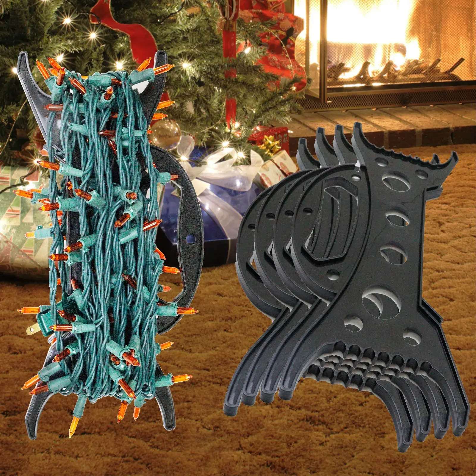 Extension Cord Holder Wind Up Cord Storage Reel Extension Lights Organizer Cables Storage Rack For Christmas Tree Light