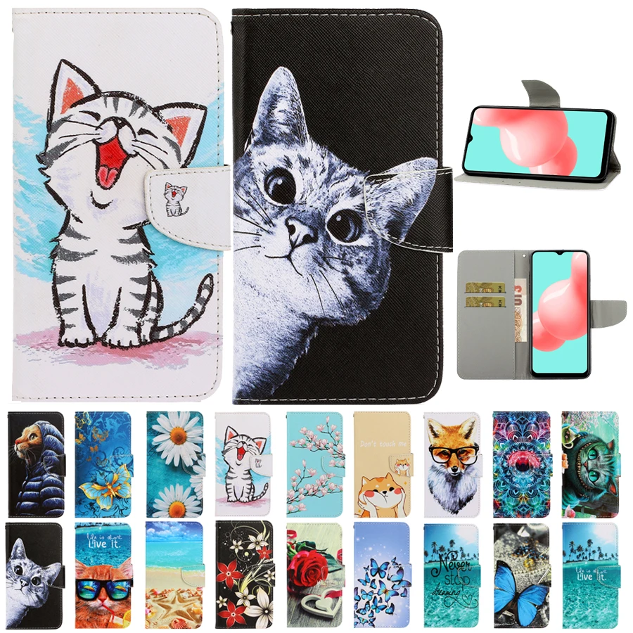 Flip Leather Case For Samsung Galaxy A10 A20 A20E A30 A40 A50 A70 A30S A50S A70S Fundas Magnetic Stand Wallet Phone Case Cover