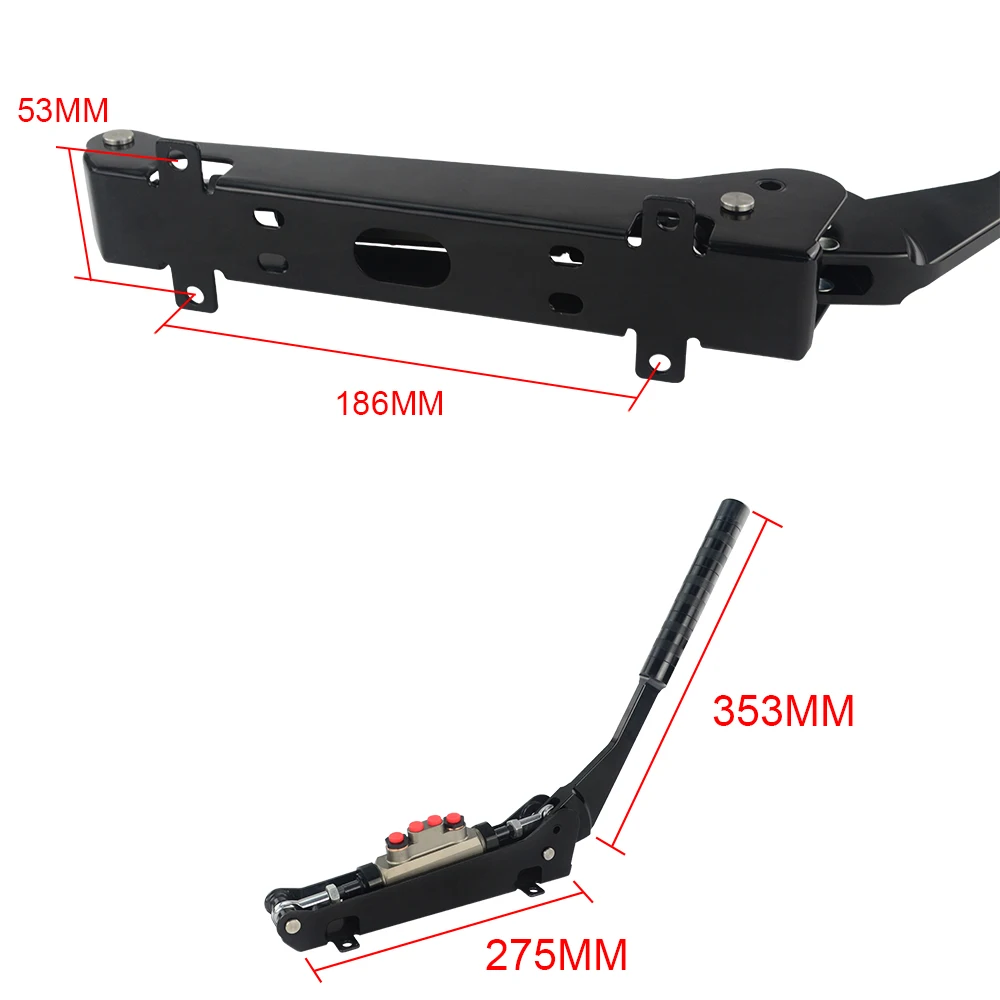 PQY-Tandem Hydraulic Handbrake Alloy Hand Brake Lever 4 Line Split Diagonal PQY-HB02