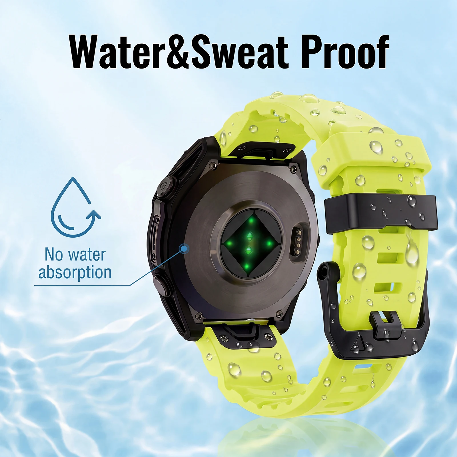Luminous Unisex Sports Watch Strap - 3PCS 22/26mm