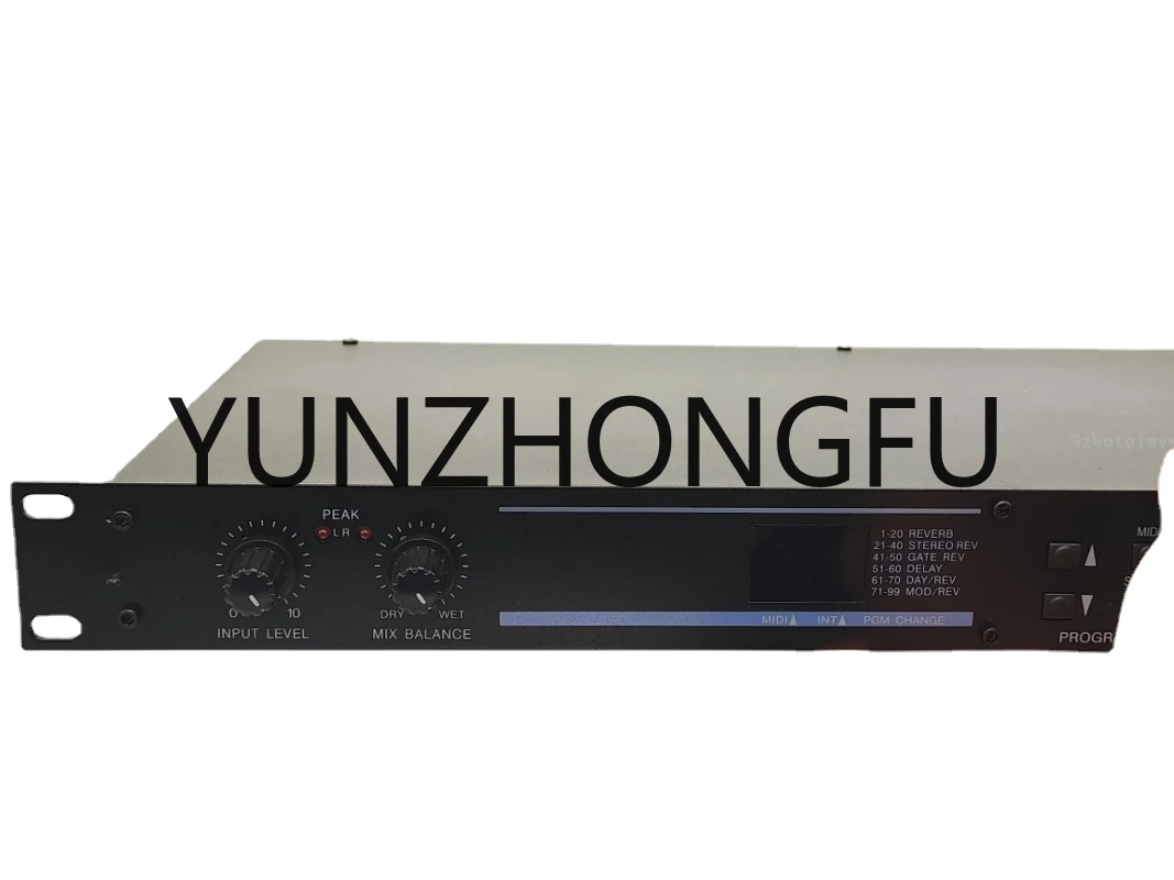 

Digital reverberator processor with power adapter Rrofessional REV100DSP KTV stage digital effector