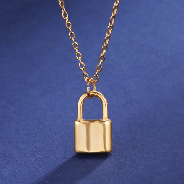 New Design Men's Lock Necklace Stainless Steel Padlock Pendant Necklace  Fashion Women's Jewelry Factory Price - AliExpress