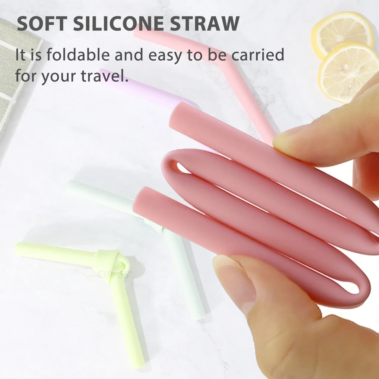 Reusable Colorful Silicone Straws Safe Scratch-Resistant & Heat-Resistant Bubble Tea Straw Cup Accessories