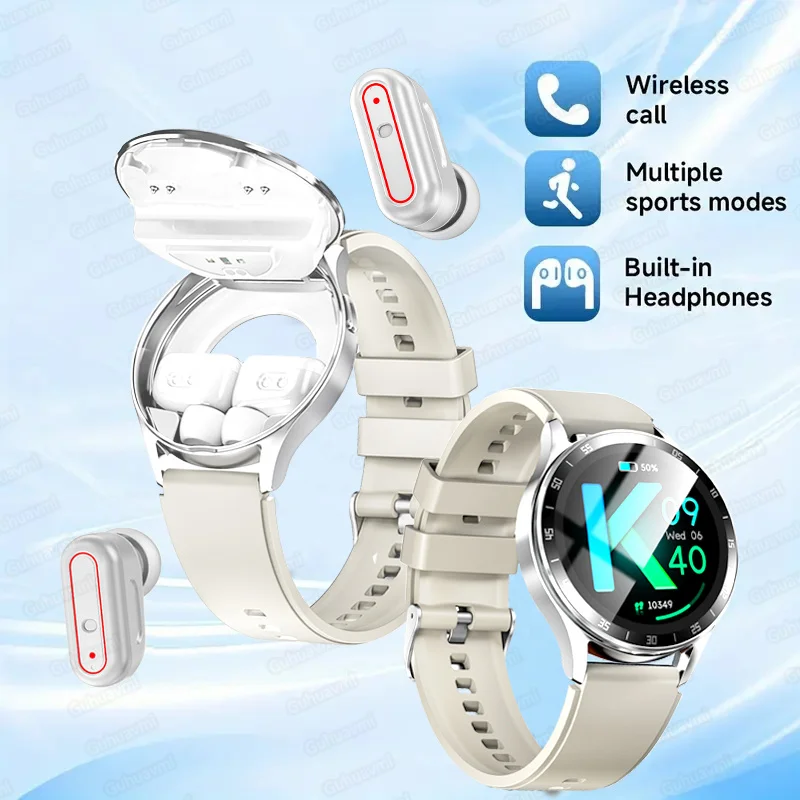 

Новинка 2024, NFC гарнитура, Смарт-часы, два в одном, беспроводные Bluetooth-вызовы, IP67, водонепроницаемый пульсометр, спортивный смарт-браслет