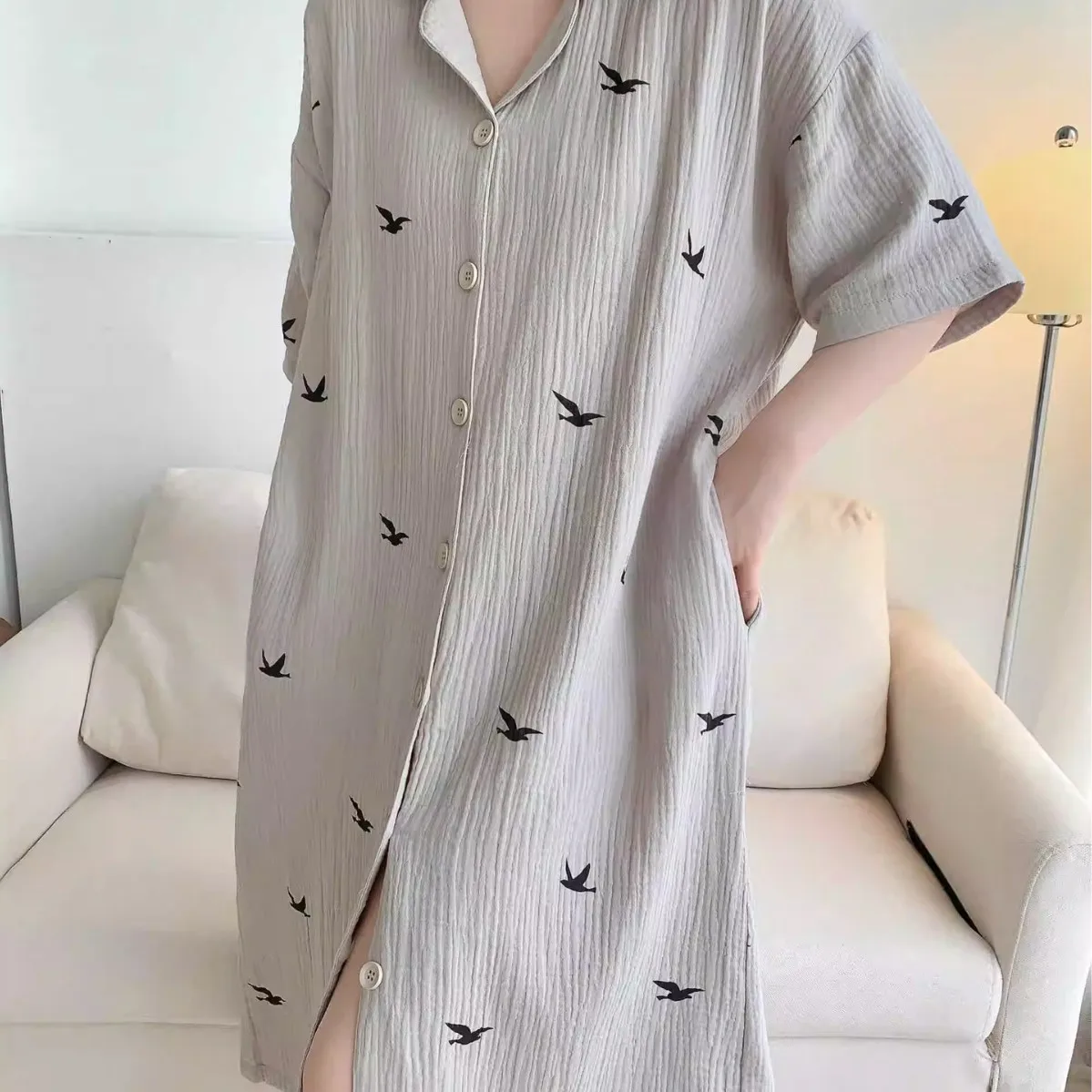 صيف جديد المرأة بسيطة عالية الجودة الشعور بالطباعة...