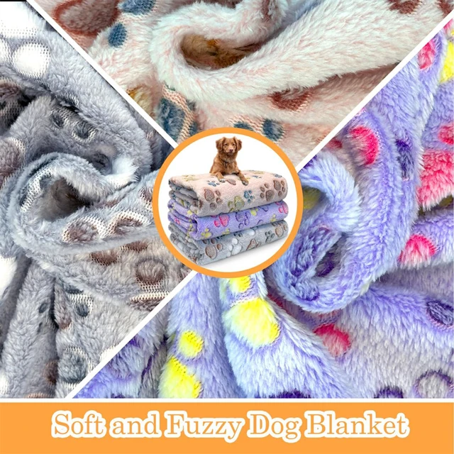 New Pet Blanket Cute Dog Paw Pattern Soft Fluffy Pet Mat High Quality Flannel Warm Comfortable Cartoon Blanket for Cat Dogs Gift 3
