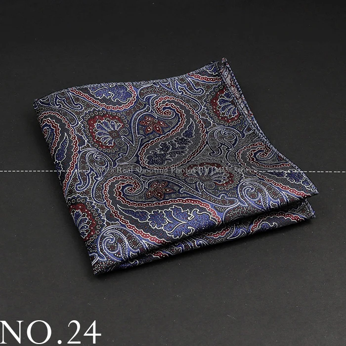Männer Solide Farben Taschentuch Schals Vintage Paisley Männer Anzug Einstecktuch Hochzeit Kleid Brust Handtuch Anzug Zubehör Geschenk – Detail 24