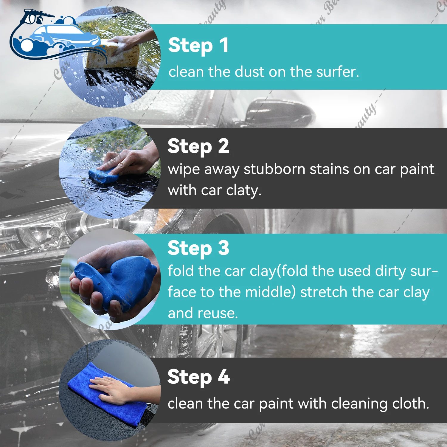 Auto Clay Bar Kit Car Detailing Cleaning Wash Clay Bar Cleaner Washing and Adsorption Capacity RV Glass Care 100g car cleaning tool car cleaning clay bar car detailing cleaner