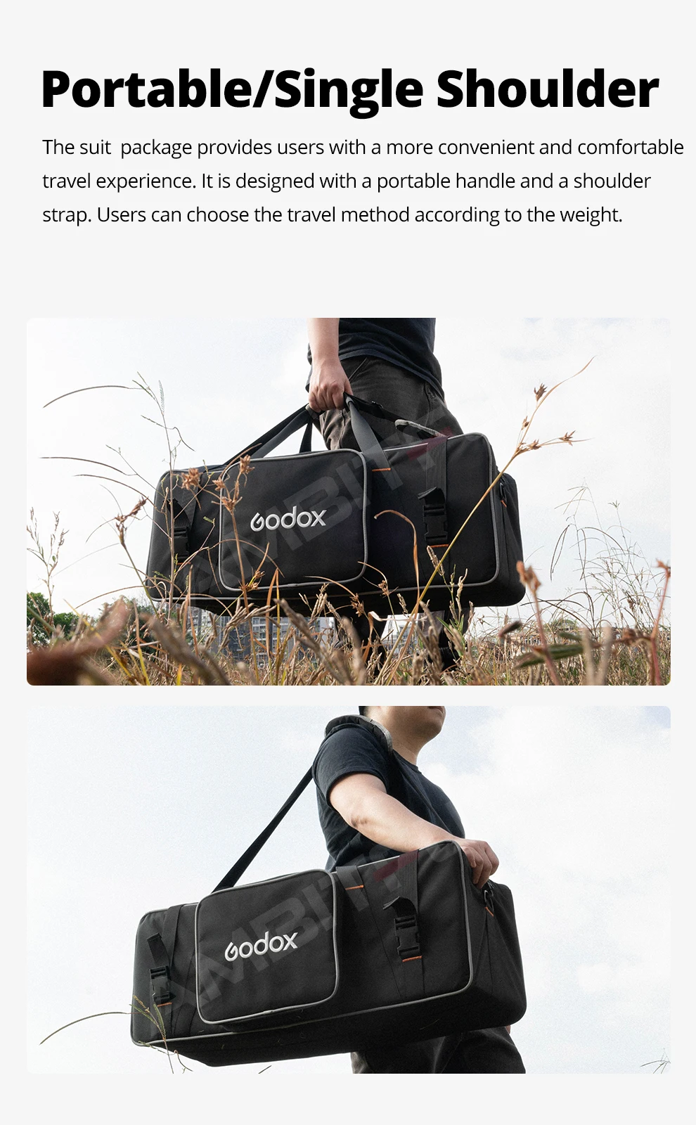 CB-05 Photography Photo Studio Flash Strobe Lighting Stand Set Carry Case bag