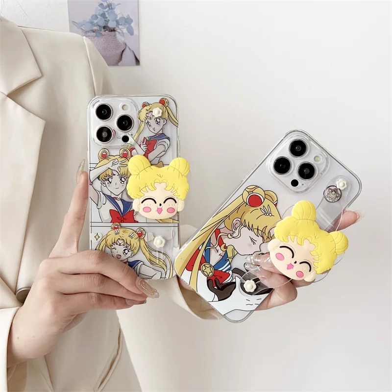 Cute Cartoon Sailor Moon Phone Case For Apple IPhone 15 Plus XR XS