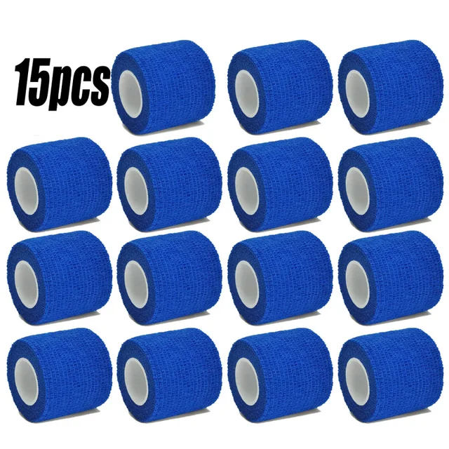 1/6/10/15pcs Multiple 4.8m Blue Sports Elastic Bandage Wrapping Straps, Used For Knee Support Pads, Fingers, And Knee Pads