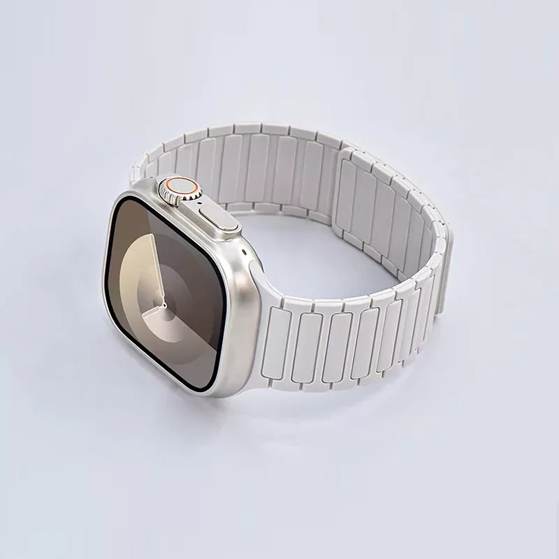Silicone Strap Apple Watch 46mm 42mm 49mm 45mm 41mm 44mm 40mm Magnetic Band IWatch Ultra 2 Series 11 10 9 8 7 6 SE 5 4 3