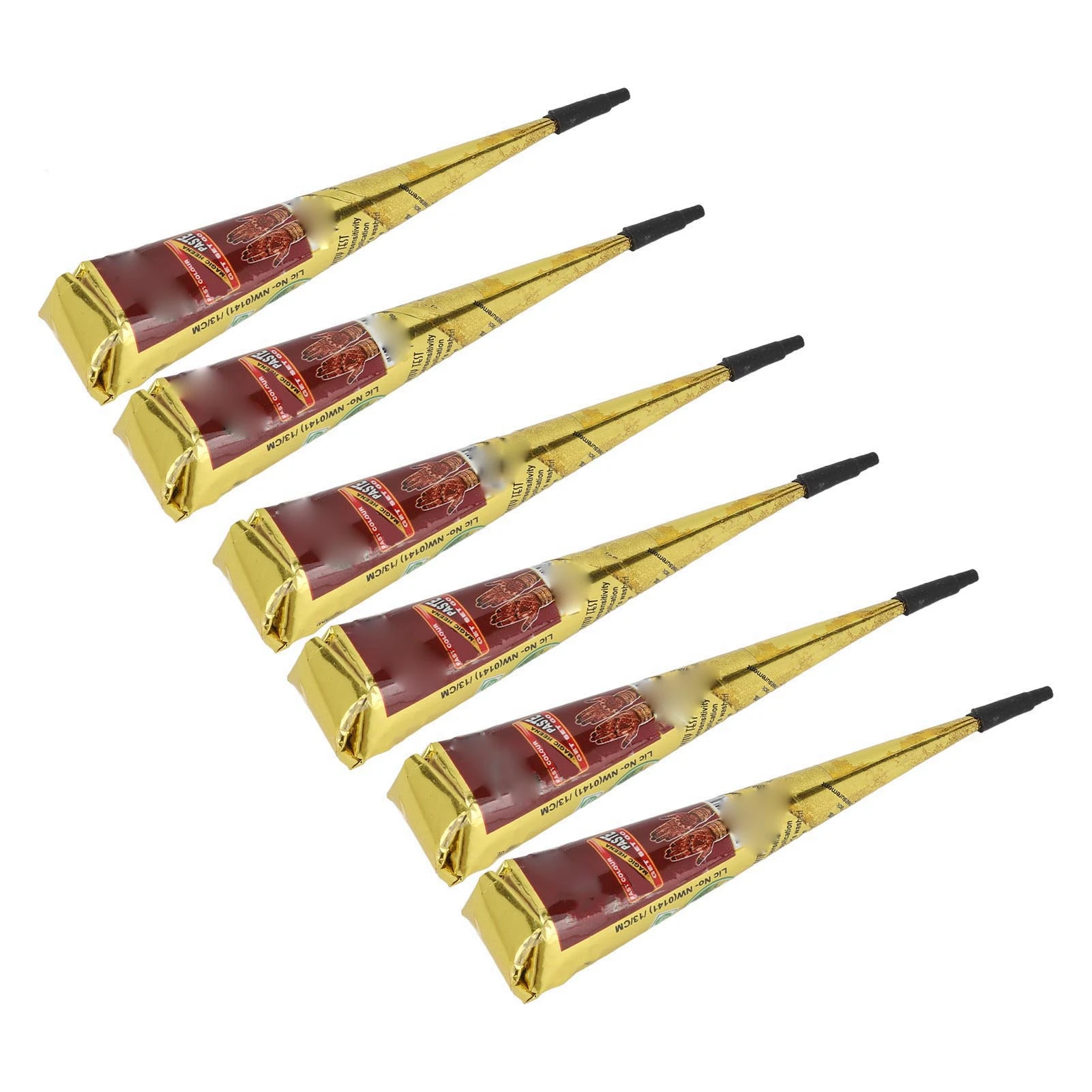 Cono di Vernice per Tatuaggi Temporanei, Pasta per Tatuaggi Temporanei, Cono di Pasta per Pittura Artistica Corporea, Dura da 5 a 7 Giorni, Rosso Scuro - immagine 2
