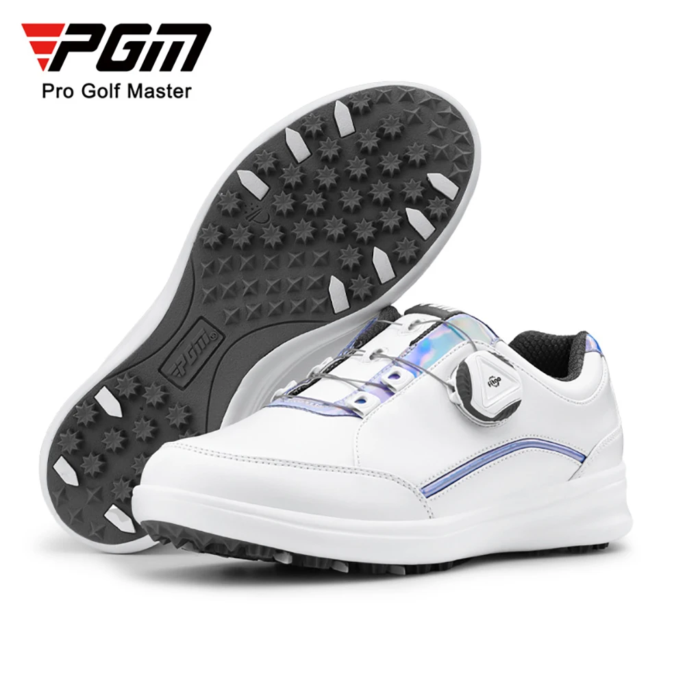 PGM New Golf Shoes Women's Waterproof Shoes Super Fiber Colorful Anti sideslip Swirl Sneakers