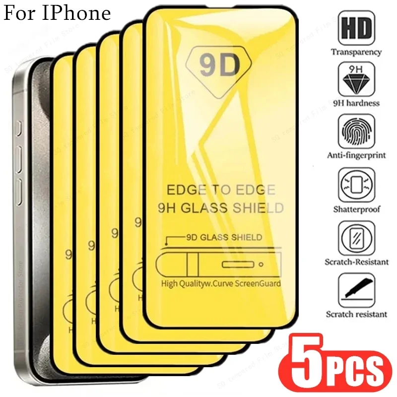 

High Light Tempered Glass for IPhone 15 14 13 12 11 Pro Max Screen Protector for IPhone 7 8 Plus SE X XS XR Protective Glass