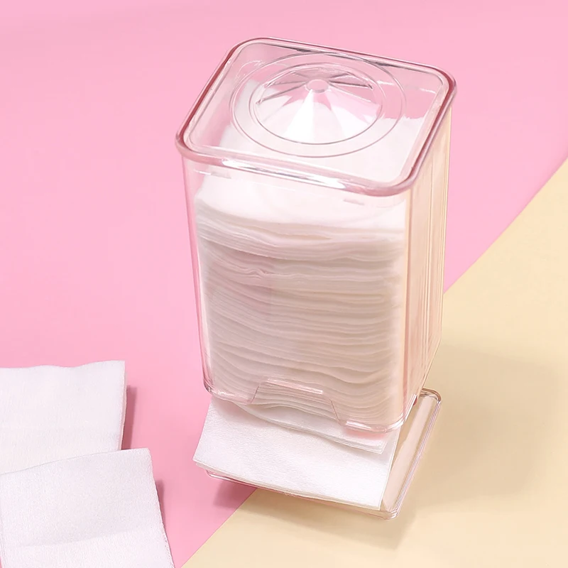 Nail Towel Cotton Wash Towel Storage Box Transparent Dustproof Bottom Extraction Tool Makeup Accessories 2