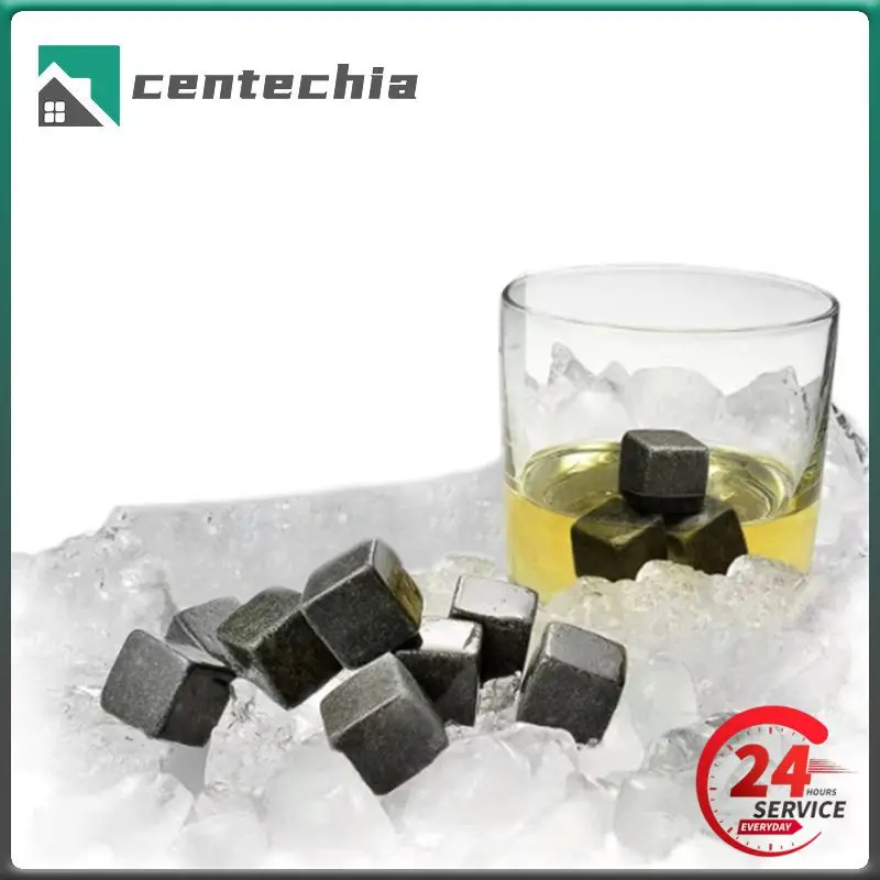 Whiskey Stones Sipping Ice Cube Cooler Reusable Whisky Ice Wine Stone Whisky Natural Safety Rocks Bar Wine Cooler With Cloth Bag