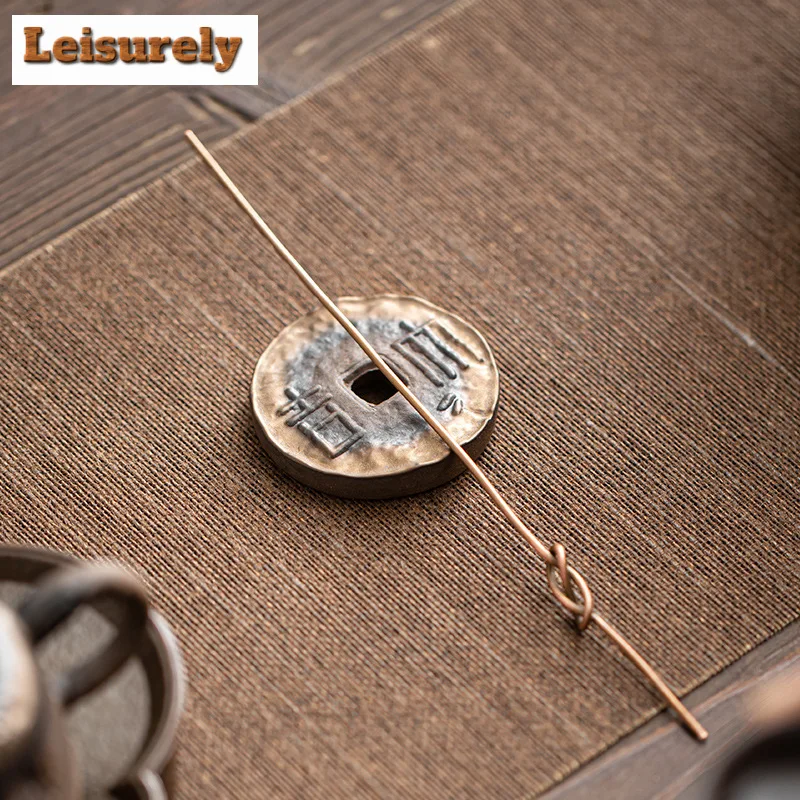 Retro Gilded Iron Glaze Teapot Cover Holder Retro Copper Cash Cover Bracket Cover Frame Zisha Pot Lid Shelf Tableware Ornaments