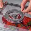 Vacuum Food Storage Container Transparent Fridge Organizer with Drain Net Large Capacity Food Dispenser for Kitchen Storage Box 6