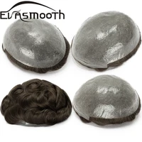 Peau mince 0.03mm cheveux naturels hommes toupet cheveux humains hommes perruque systèmes de remplacement pièce de cheveux prothèse capillaire Hombre hommes perruques 5