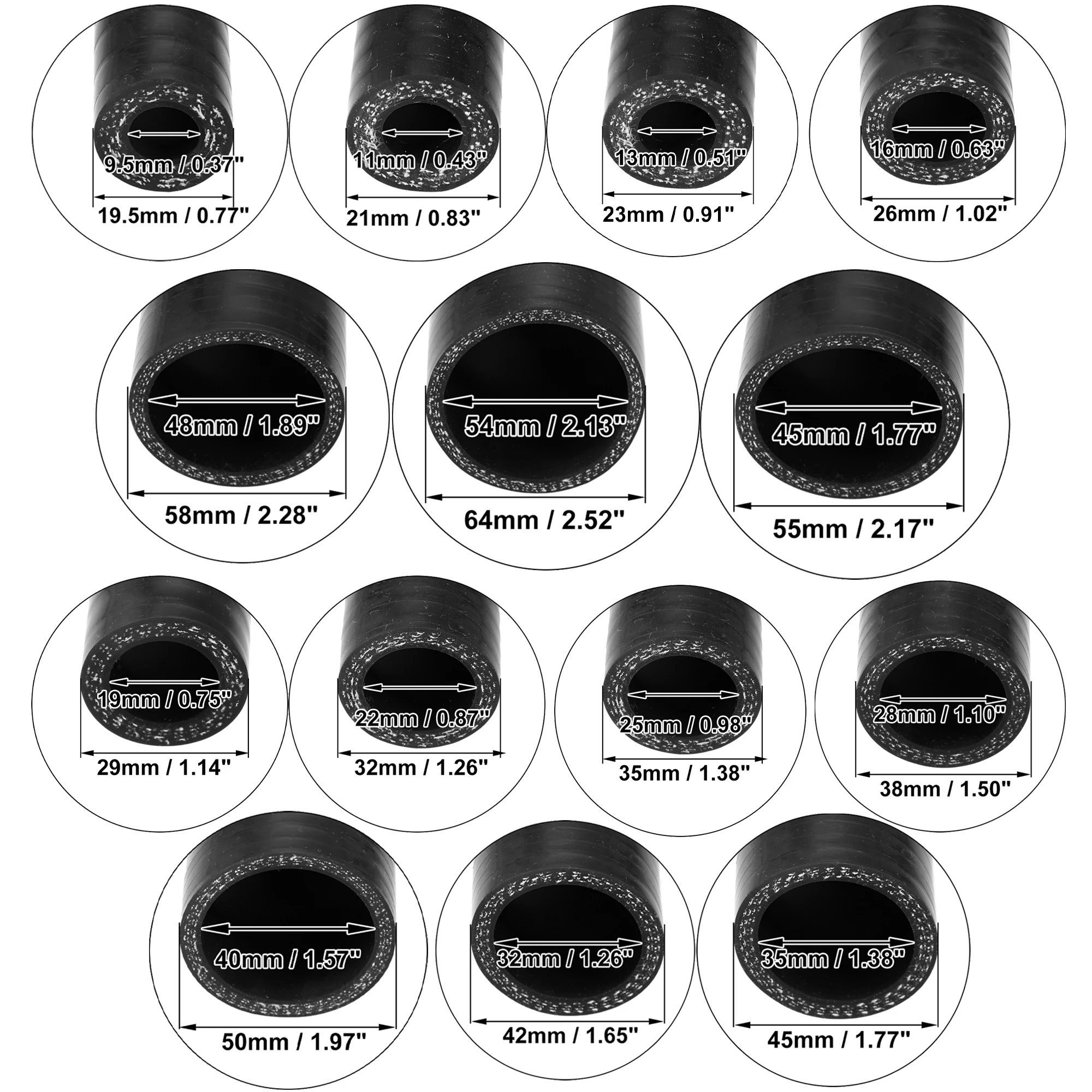 90 Degree 9.5/11/13/16/19/22/25/28/32/35/40/45/48/54MM elbow silicone hose coupler intercooler tube 150*150MM silicone hose silicone hose connector