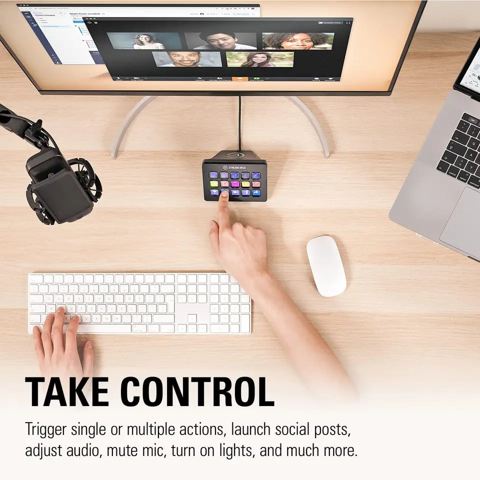 Stream Control Deck Con 15 Tasti LCD - Controller Per OBS, Twitch, YouTube | Personalizzabile - Foto 4