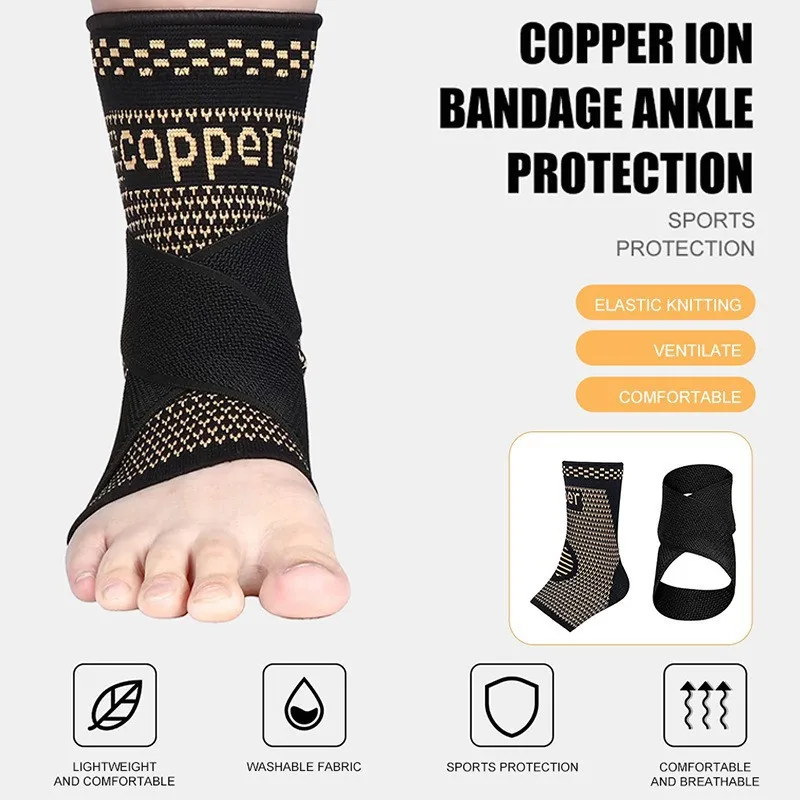1PC Pressurized Bandage Ankle Protector Sport Anklet Support Foot Strap Nylon Knitted Elastic Ankle Brace Gym Basketball Running
