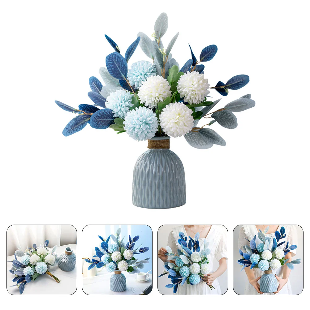 

Household Artificial Flower Bride Flowers Miniture Decoration Silk Ceramic Vase