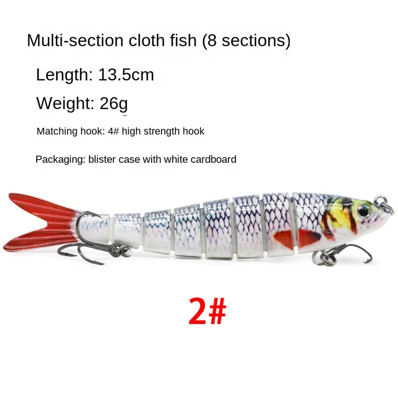 

Proaovao 7-19g Swimbait Pike Wobblers Crankbait Fishing Lure Multi Jointed Hard Bait Musky Sinking Isca