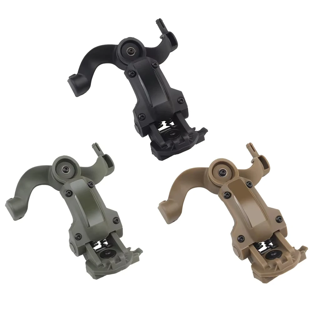 Tactical Headset Stand ARC Helmet Headphone Adapter Multi-angle Rotation Helmet Rail Adapter Kit Fit OPS Core ARC Rail tactical headset tactical headset bracket tactical helmet adapter tactical headset clip walkie talkie headset adapter