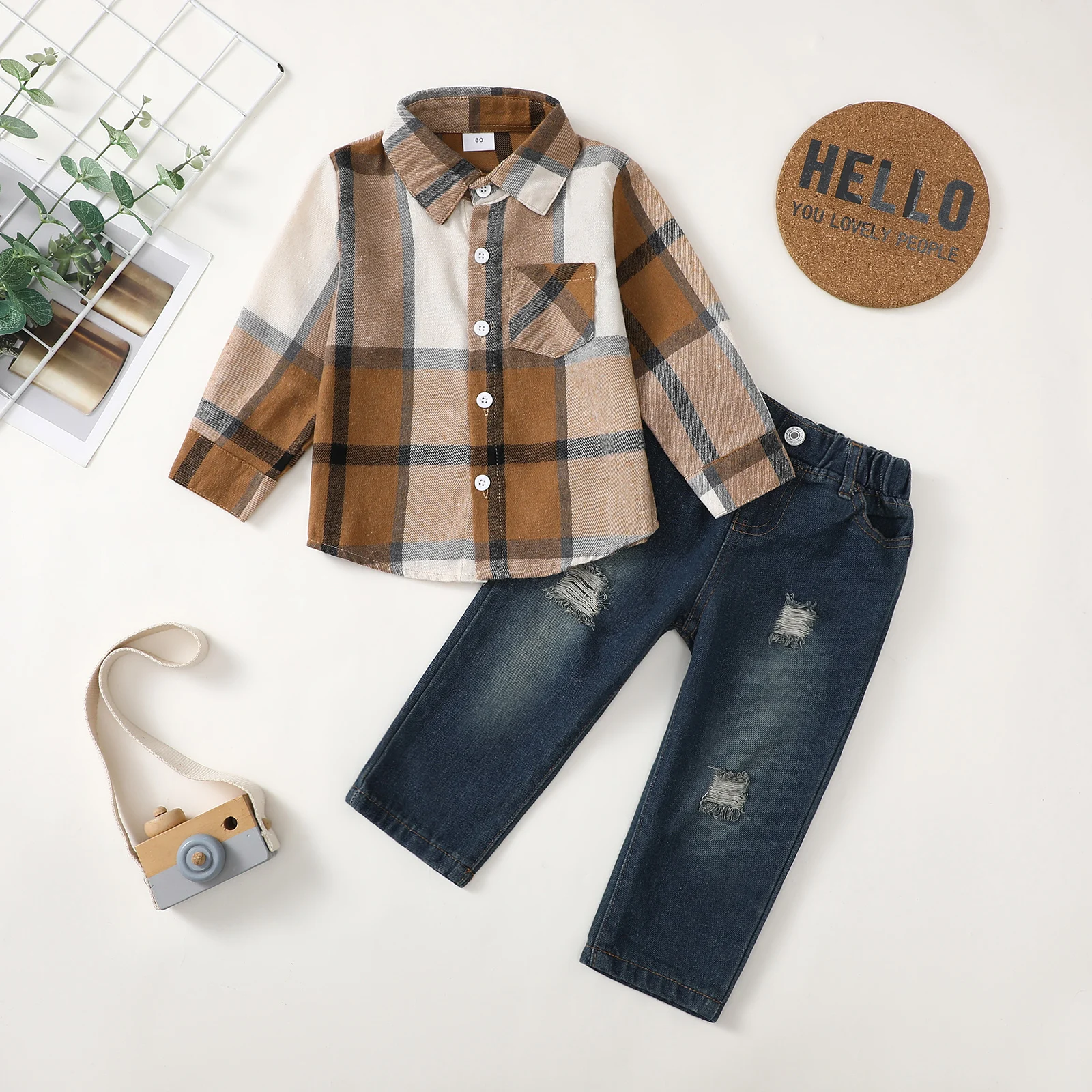 Baby Boys Winter Denim Set 4