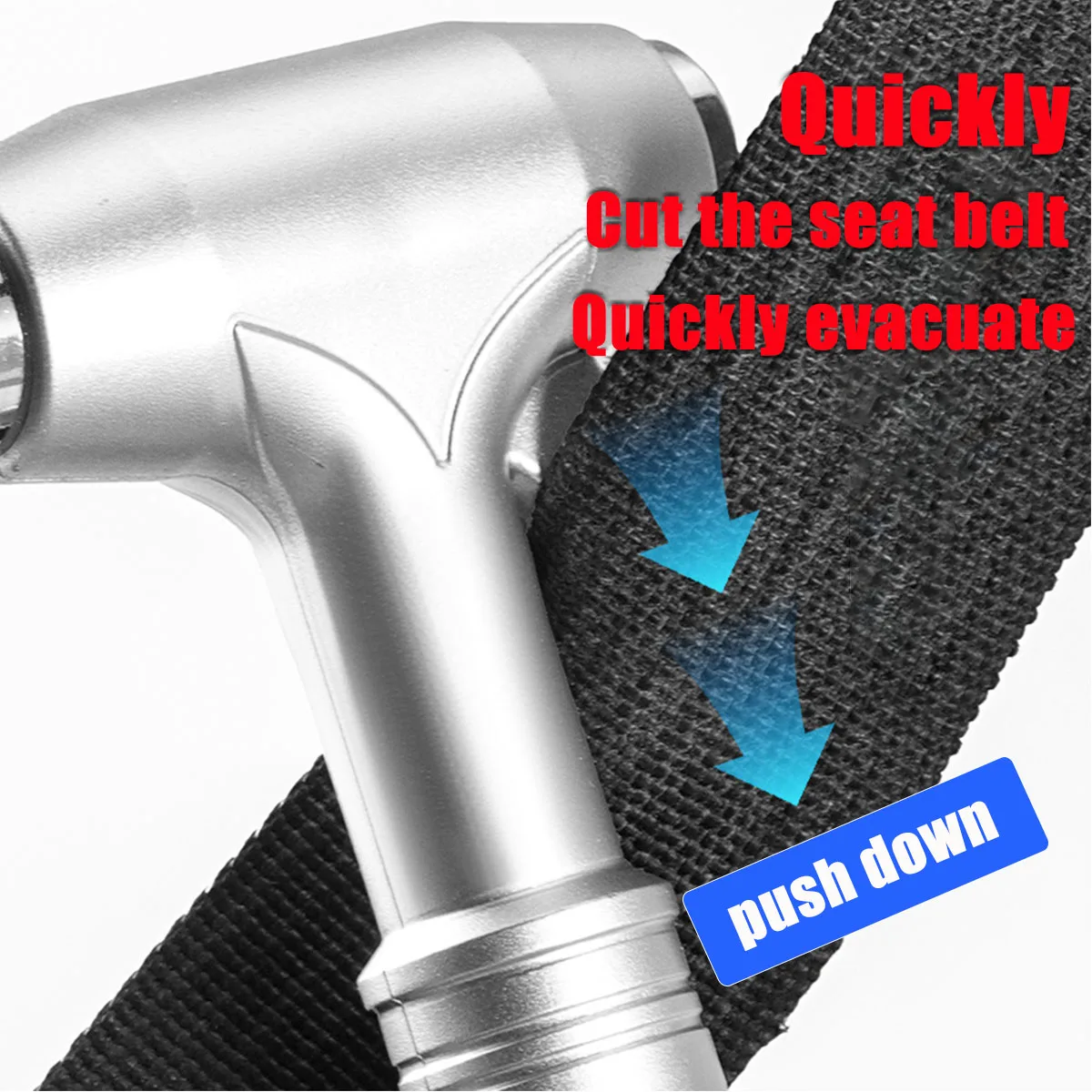 Escape Hammer Emergency Window Breaker 1PC Multi-function Car Emergency Escape Window Breaker and Seat Belt Cutter Hammer Silvery