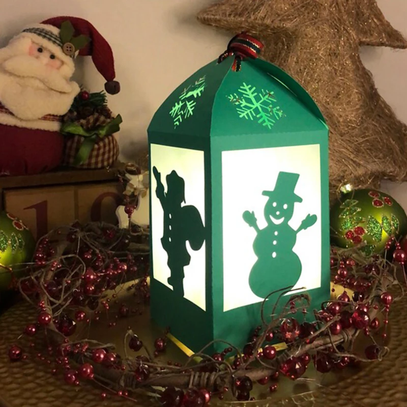 

Merry Chirstmas Lantern Dies Scrapbooking Metal Cutting Dies deer For Paper Card making Embossing Stamps and dies New 2022