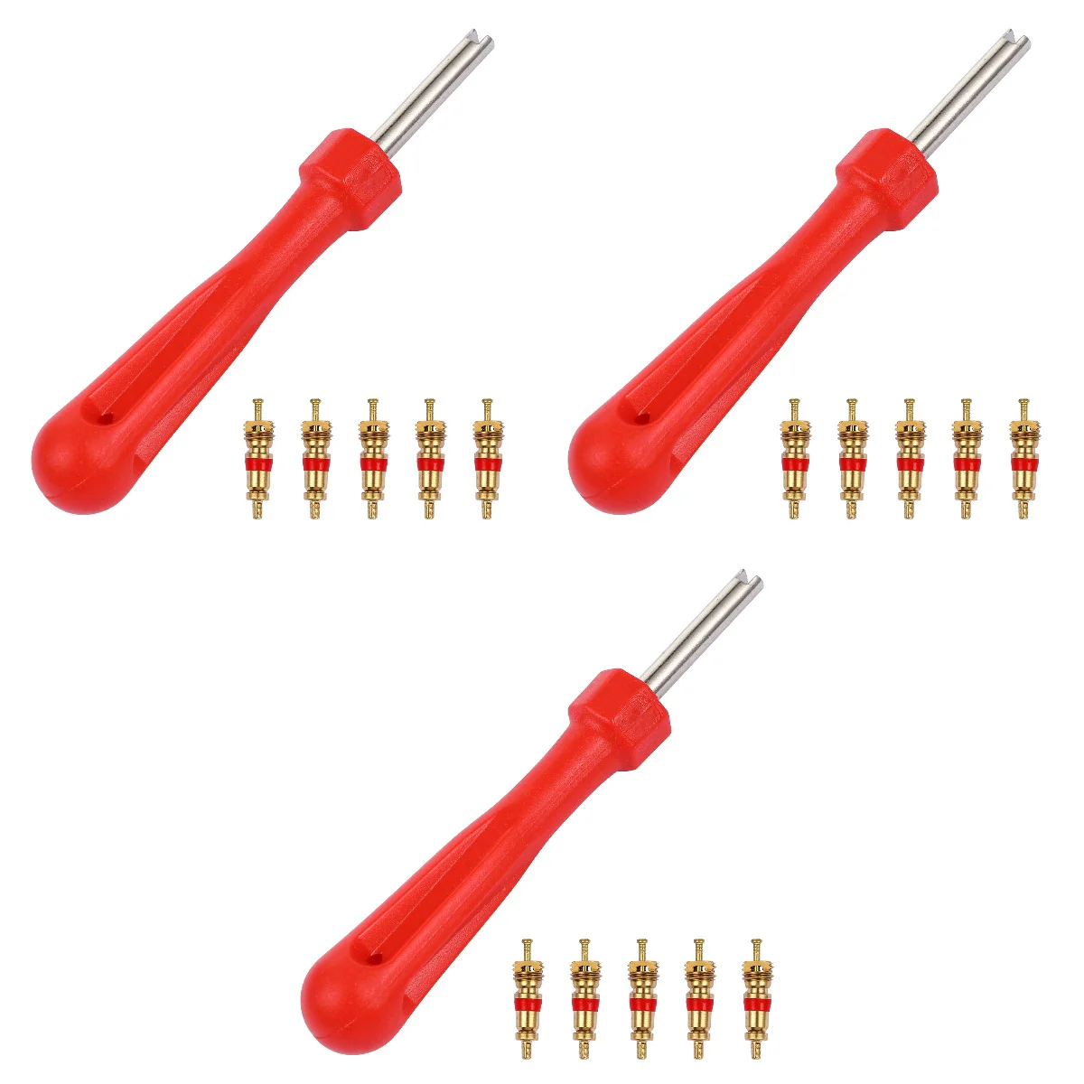 

3pcs WINOMO 1 Set Tire Plug Core Repair Tools Valves Core Removers Tyre Stem Cores Vehicle Repair Tools (Random Color)