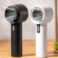 Portable Handheld Turbofan with 3 Adjustable Wind Speeds, USB Charging LED Digital Display Stylish Black/white Design 1