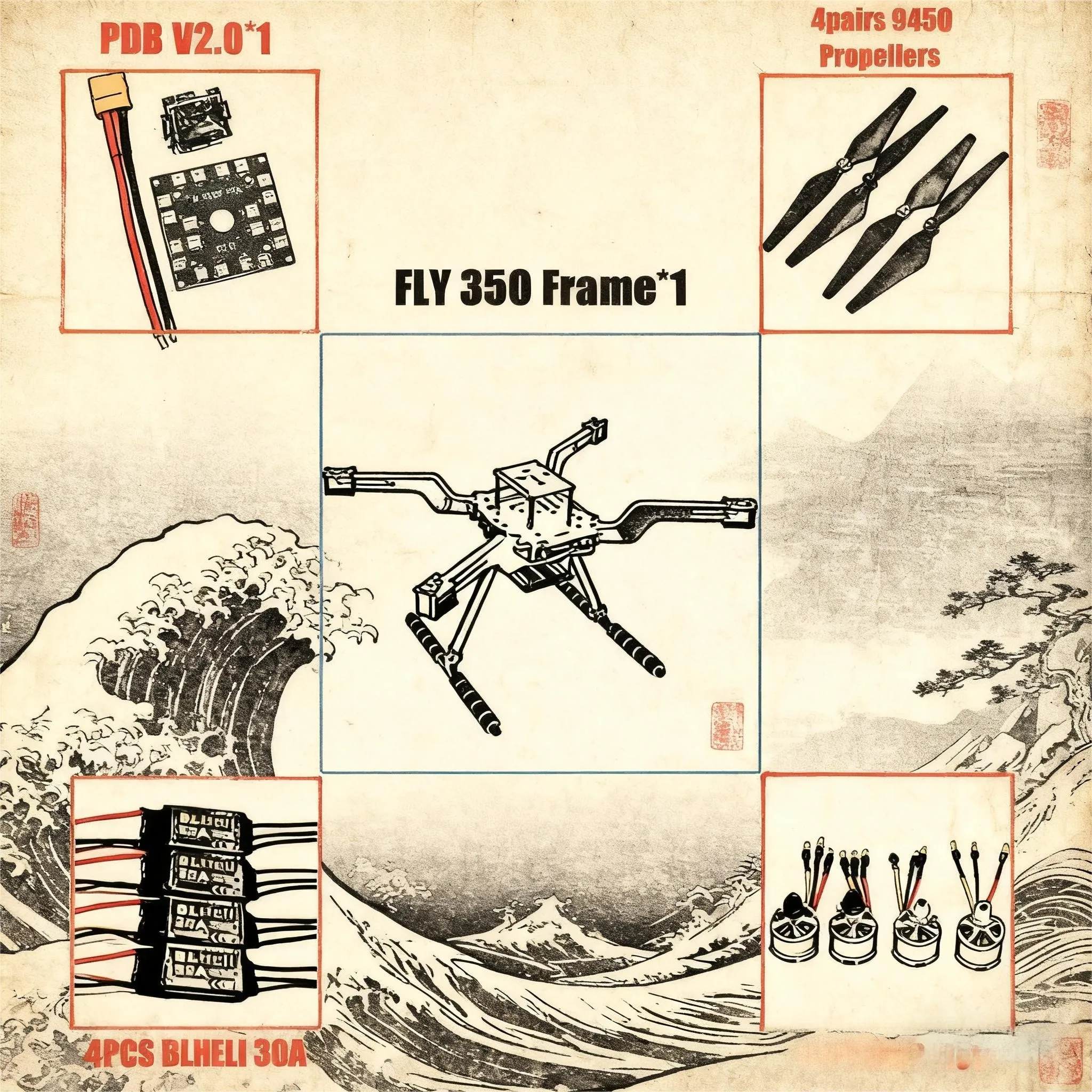 FPV Open Source New Smart Drone FLY350 300 380 450Mm Pix Quadrotor ...