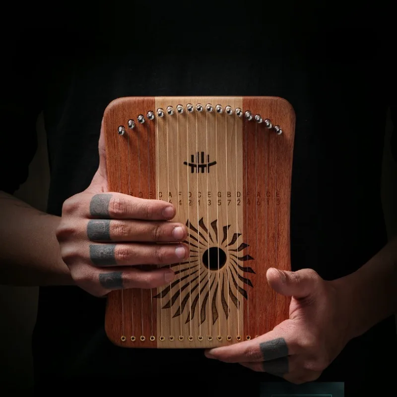 Wooden Finger-playing Harp 17 Keys Harp Professional Playing 31 Keys Small Harps Holiday Gift Musical Stringed Instruments