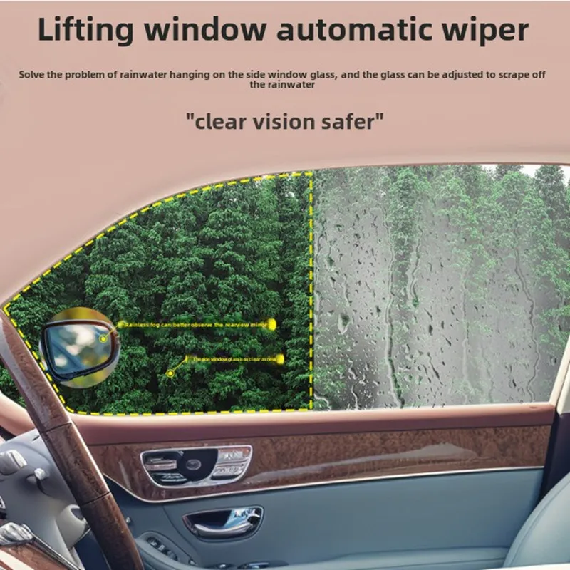 Universal Car Side Window Glass Wiper Auto House Window Cleaning Tool Car Water Mist Removal Wipers Blade Cleaning Accessories 3