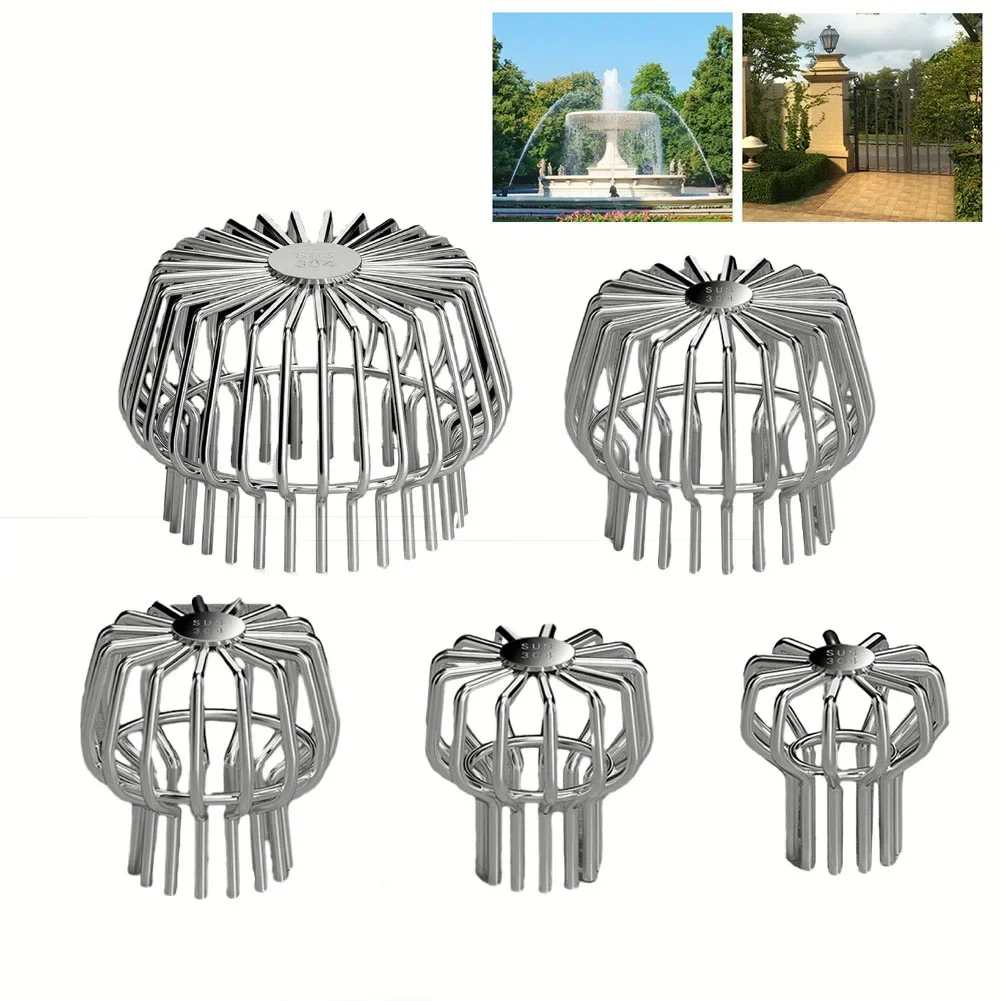 Gutter Covers Stainless Steel Down Spout Filter Gutter Guard Debris Dirt Protector Outdoor Drain Cover Gutter Block Strainer