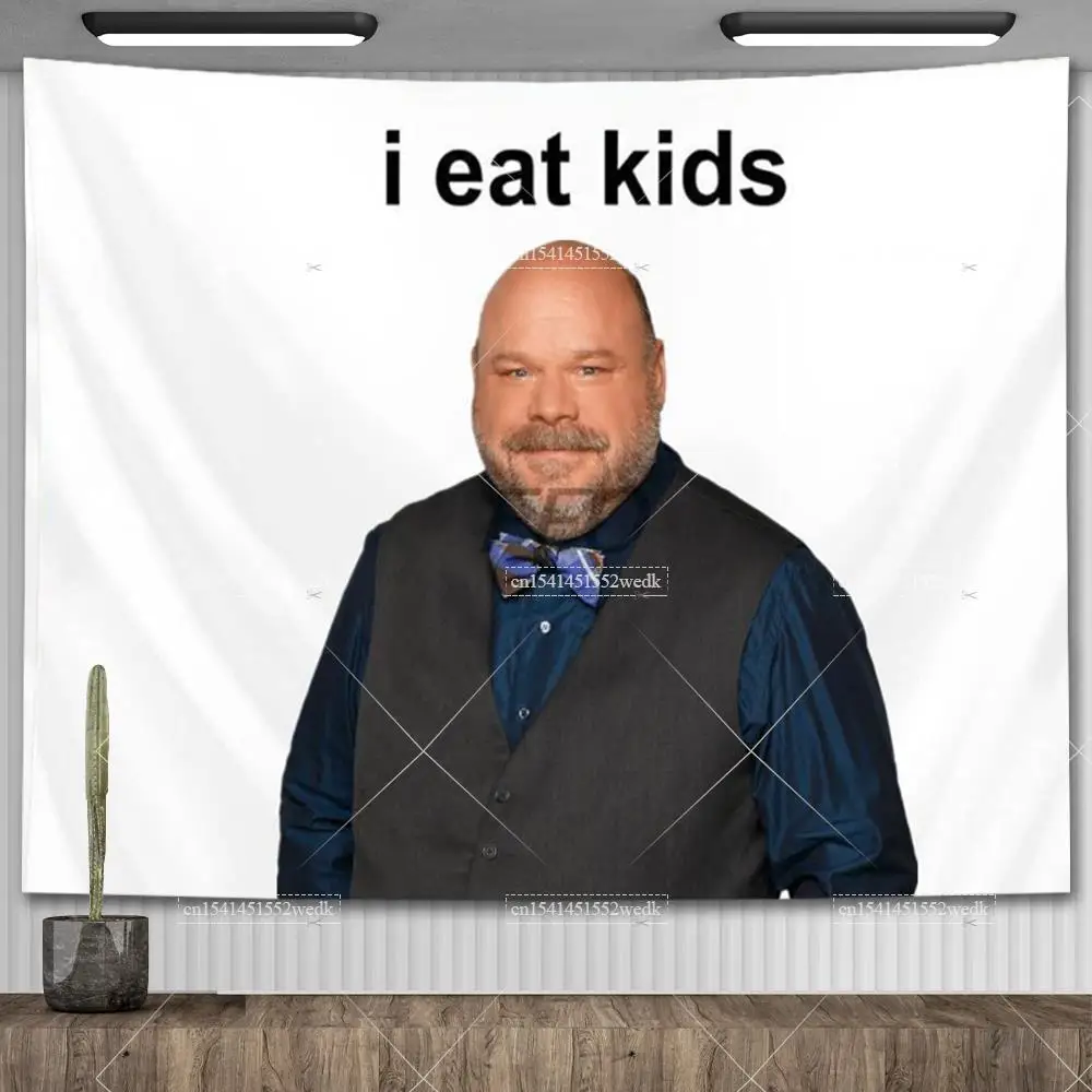 Tapestry Decorations Gobelin Bertram Eats Kids Tapestry Wall Hanging Hippie Funny Meme Tapestry Aesthetic Room Decor Party Backdrop Home Decoration